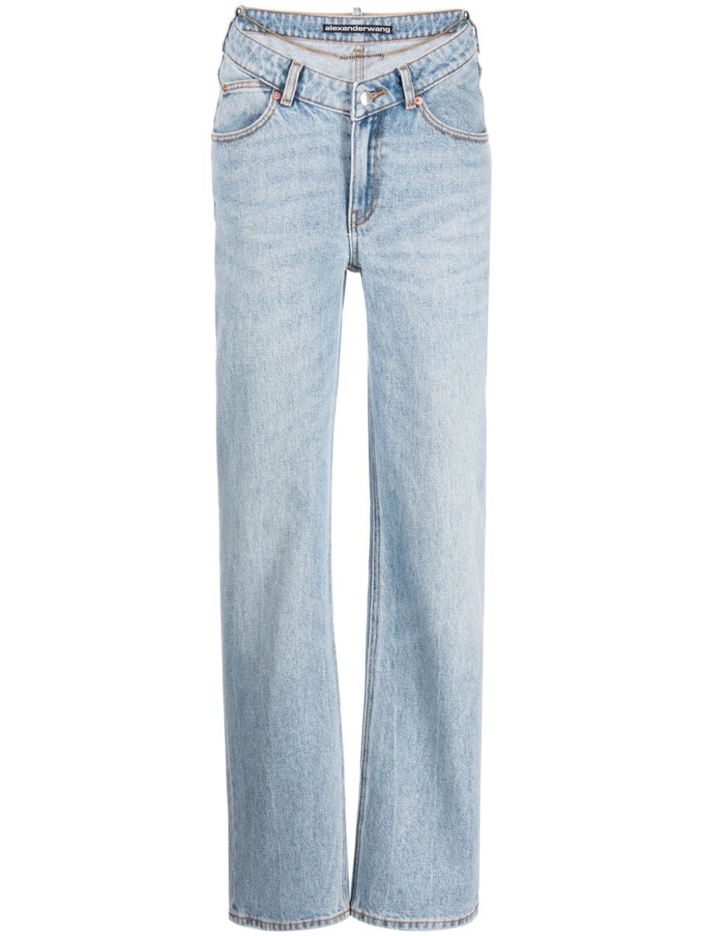 Alexander Wang Cable-Chain Link Straight Jeans
